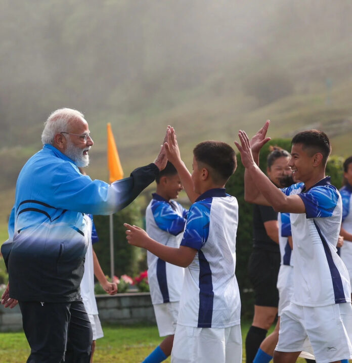 PM Modi Plays Footbal